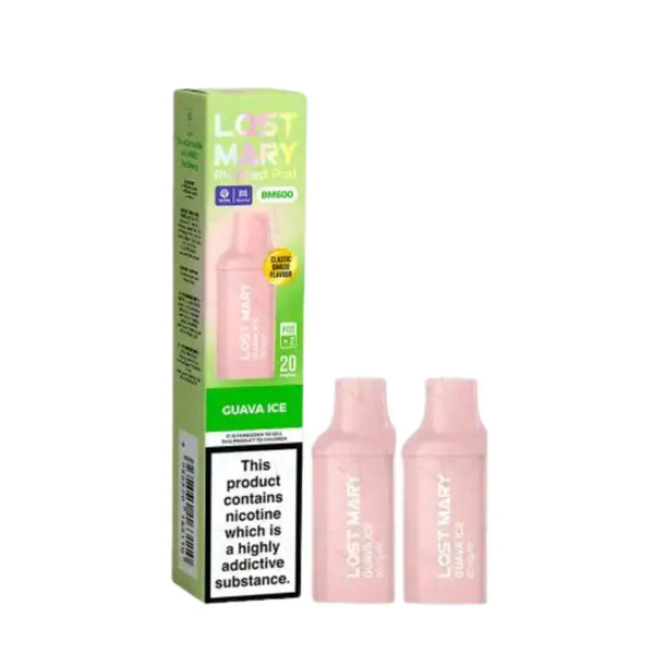 Lost Mary BM600 Prefilled Pods box of 10 in Guava Ice Flavour at Vapernest Wholesale