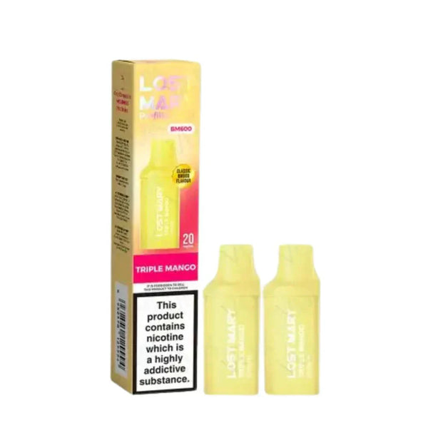 Lost Mary BM600 Prefilled Pods box of 10 in Triple Mango Flavour at Vapernest Wholesale