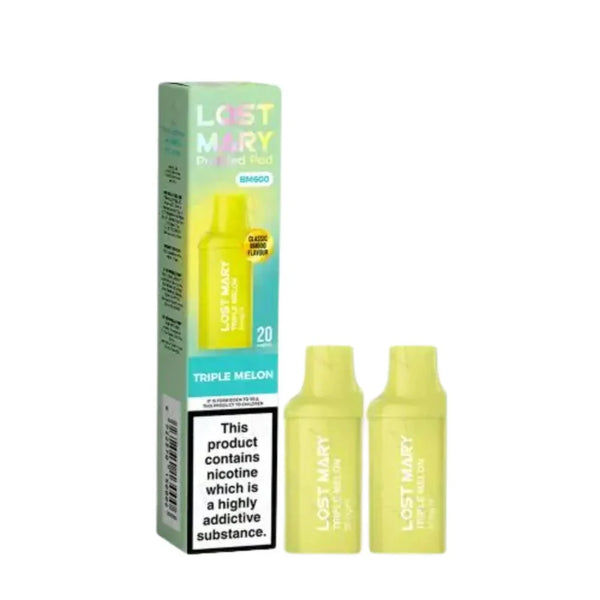 Lost Mary BM600 Prefilled Pods box of 10 in Triple Melon Flavour at Vapernest Wholesale