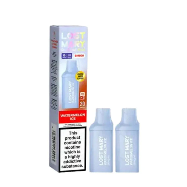 Lost Mary BM600 Prefilled Pods box of 10 in Watermelon ice Flavour at Vapernest Wholesale