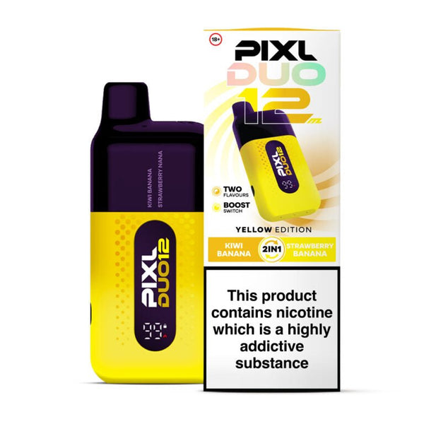 Pixl Duo 6000 Disposable Vape Box of 5 in Kiwi Banana Lime Flavor Available at Vapernest Wholesale