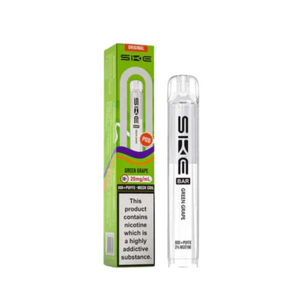 SKE Bar 600 Prefilled Pod box of 10 in Green Grape at Vapernest Wholesale