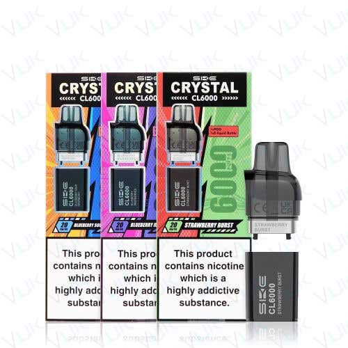 SKE Crystal CL6000 Prefilled Replacement Pods - Box of 5 - Blue Razz Lemonade - vapeukwholesale