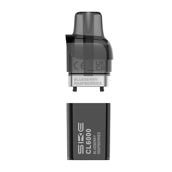 SKE Crystal CL6000 Prefilled Replacement Pods - Box of 5 - Blueberry Raspberries - vapeukwholesale