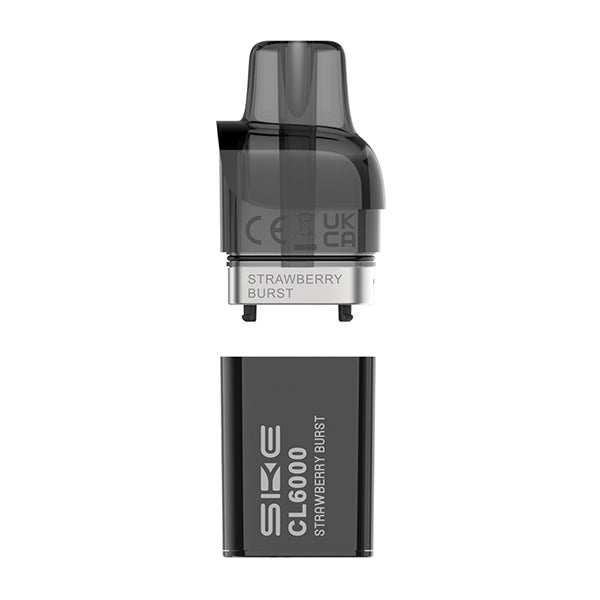 SKE Crystal CL6000 Prefilled Replacement Pods - Box of 5 - Strawberry Burst - vapeukwholesale
