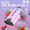The Bling Ultra Plus 30k Prefilled Vape Pod Kit Box of 5 available in Blueberry Cotton Candy Raspberry Cotton Candy Flavour at Vapernest Wholesale
