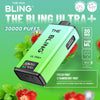 The Bling Ultra Plus 30k Prefilled Vape Pod Kit Box of 5 available in Fresh Mint Strawberry Mint Flavour at Vapernest Wholesale