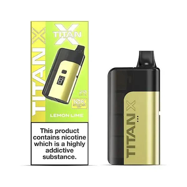 Titan X 10000 Prefilled Vape Pod Kit Box of 5 - Lemon Lime - Vapernest Wholesale