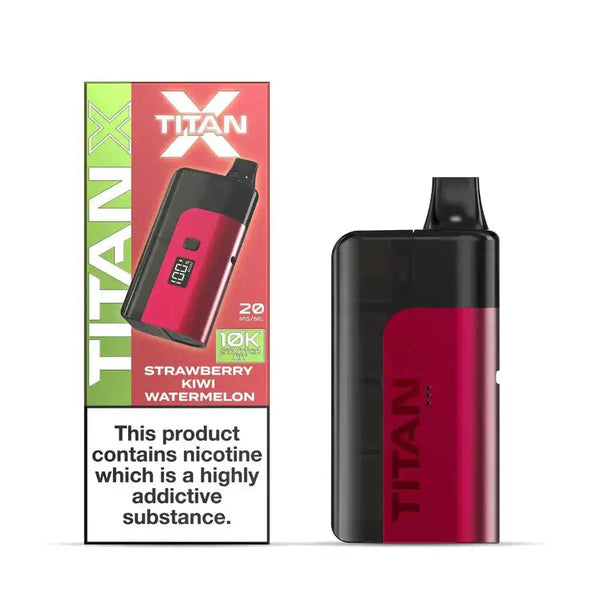 Titan 10000 X Prefilled Vape Pod Kit Box of 5 - Strawberry Kiwi Watermelon - Vapernest Wholesale