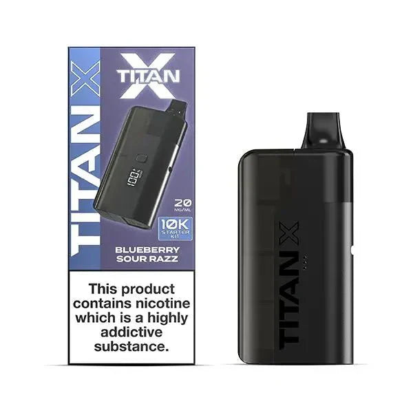 Titan X 10k Prefilled Vape Pod Kit Box of 5 - Blue Sour Razz - Vapernest Wholesale