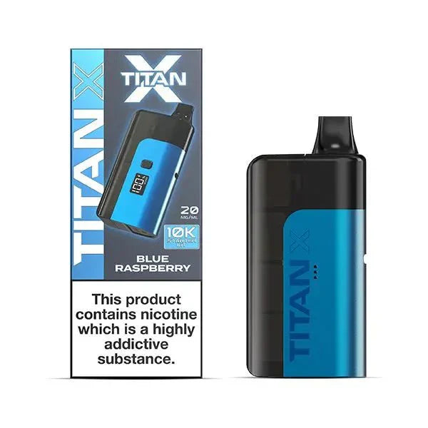 Titan X 10k Prefilled Vape Pod Kit Box of 5 - Blueberry Raspberry - Vapernest Wholesale