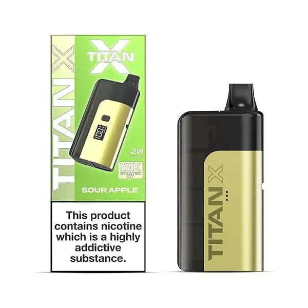 Titan 10000 X Prefilled Vape Pod Kit Box of 5 - Sour Apple - Vapernest Wholesale