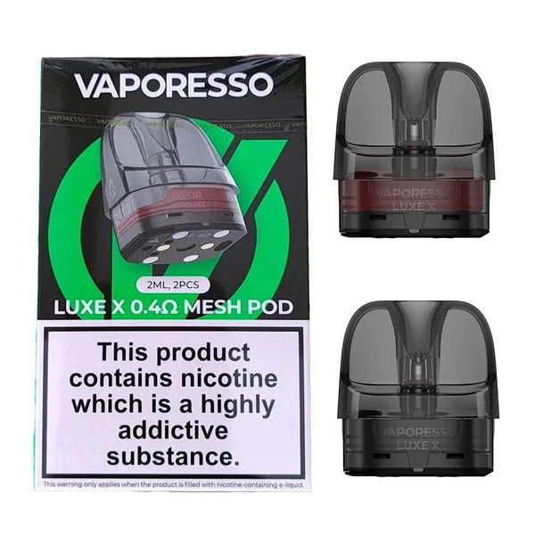 Vaporesso Luxe X Pods - Pack of 2 - 0.4 ohm Mesh - vapeukwholesale
