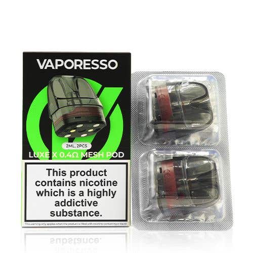 Vaporesso Luxe X Replacement Pods Pack of 2 - 0.4Ω Mesh Pod - vapeukwholesale