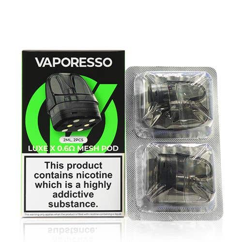 Vaporesso Luxe X Replacement Pods Pack of 2 - 0.6Ω Mesh Pod - vapeukwholesale