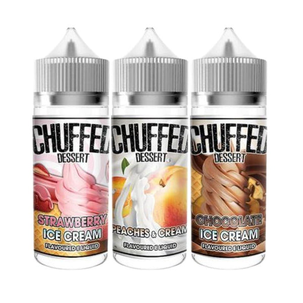 Chuffed Dessert Ice - 100ml Shortfill-Peaches & Cream-vapeukwholesale
