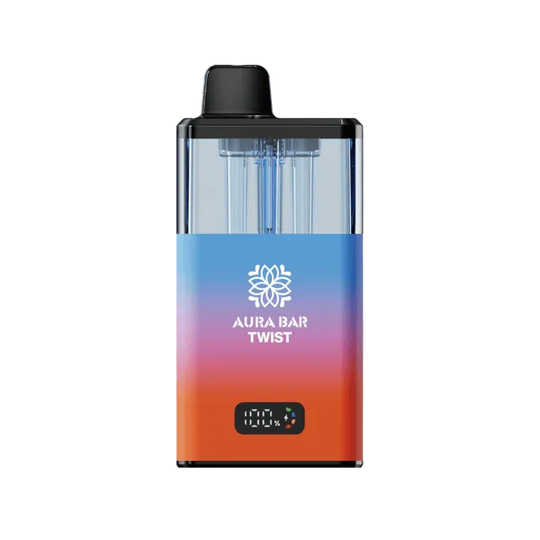 Crystal Prime Aura Bar Twist 40k Vape Kit - Box of 5 in Blue Purple Orange Available at Vapernest Wholesale