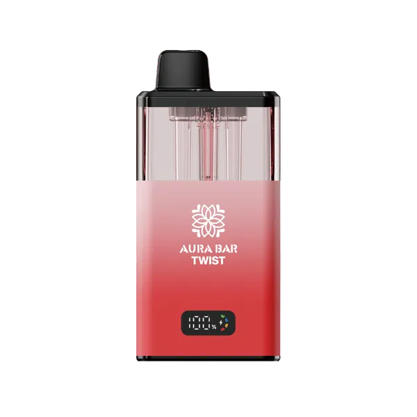 Crystal Prime Aura Bar Twist 40k Vape Kit - Box of 5 in Pink Red Available at Vapernest Wholesale