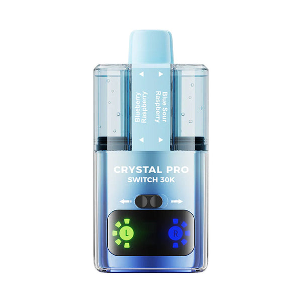 Crystal Pro Switch 30K Puffs Prefilled Pod Kit Box of 5 - Blueberry Raspeberry and Blue Sour Raspberry at Vapernest Wholesale