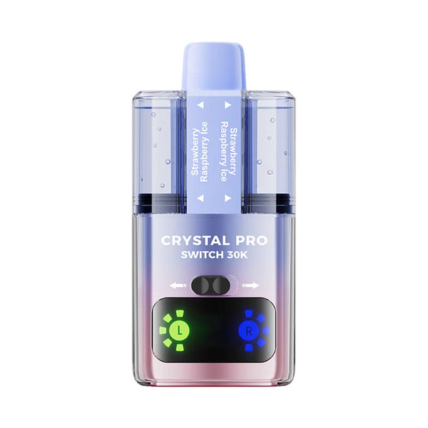Crystal Pro Switch 30K Puffs Prefilled Pod Kit Box of 5 - Strawberry Raspberry Ice at Vapernest Wholesale