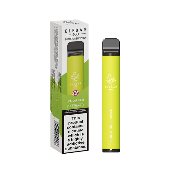 Elf Bar 600 Disposable Kit 20 MG | 10 Pack | vapeukwholesale - Lemon Lime - vapeukwholesale