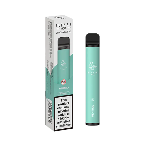 Elf Bar 600 Disposable Kit 20 MG | 10 Pack | vapeukwholesale - Menthol - vapeukwholesale