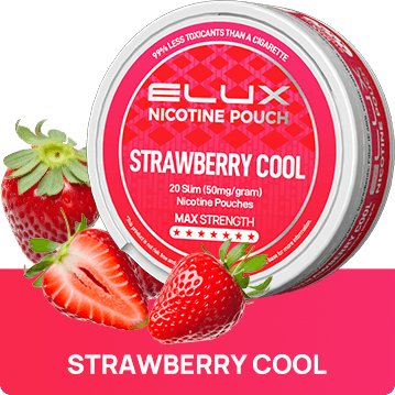 Elux Nicotine Pouches - Pack of 10 - Strawberry Cool - Vapernest Wholesale