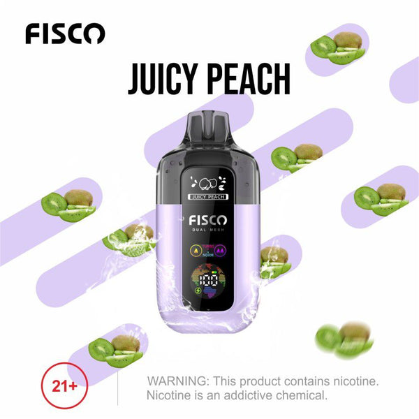 Fisco Point Pro 7000 Disposable Vape Box of 5 - Juicy Peach - vapeukwholesale