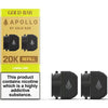 Gold Bar Apollo 20K Replacement Prefilled Pods - Lemon Lime - vapeukwholesale