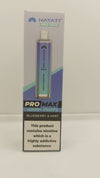 Hayati Crystal Pro Max 4000 Disposable Vape Pod - Box of 10 - Blueberry & Mint - vapeukwholesale