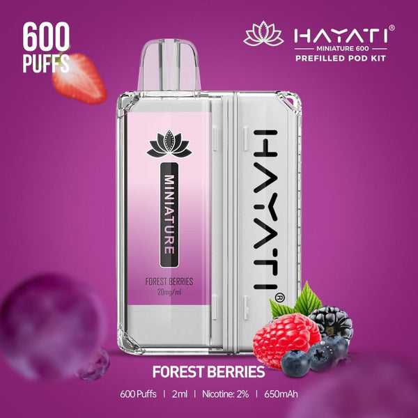 Hayati Miniature 600 Prefilled Pod Kit - Box of 5-Forest Berries-vapeukwholesale