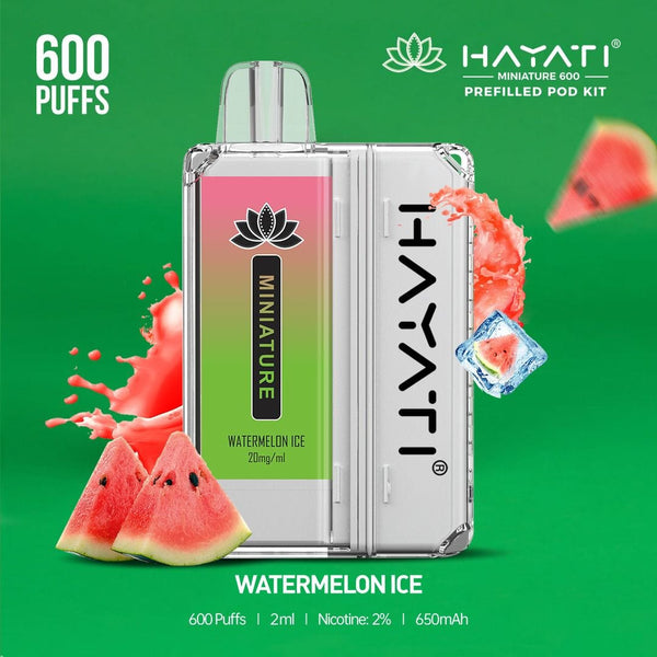 Hayati Miniature 600 Prefilled Pod Kit - Box of 5-Watermelon Ice-vapeukwholesale