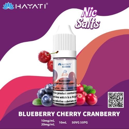 Hayati Pro Max Nic Salt 10ml Box of 10 -Blueberry Cherry Cranberry