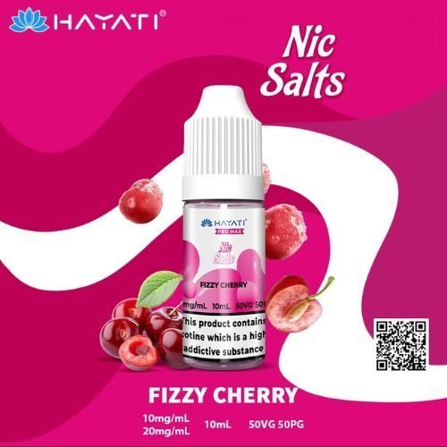 Hayati Pro Max Nic Salt 10ml Box of 10-Fizzy Cherry