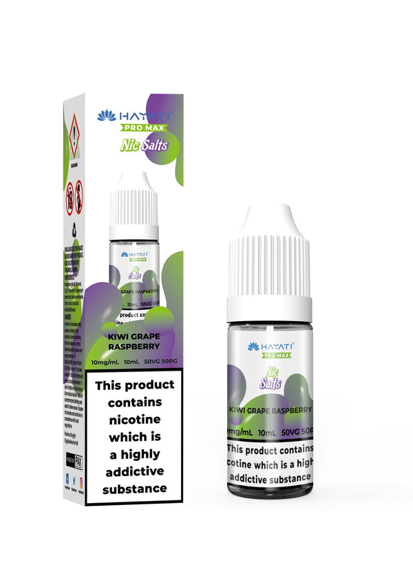 Hayati Pro Max Nic Salt 10ml Box of 10 - Kiwi Grape Raspberry