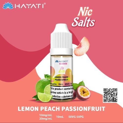 Hayati Pro Max Nic Salt 10ml Box of 10-Lemon Peach Passionfruit