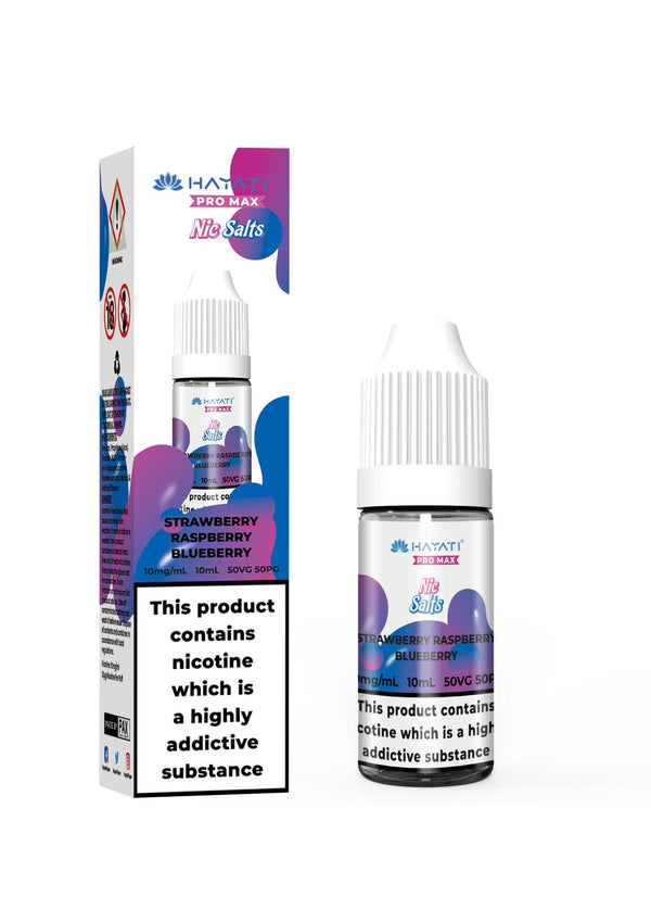 Hayati Pro Max Nic Salt 10ml Box of 10 - Strawberry Raspberry Blueberry