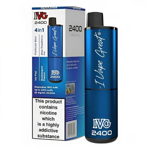 IVG 2400 Puffs 4 in 1 Prefilled Pod kit - Box of 5 Available in Ice Pop Flavor at Vapernest Wholesale