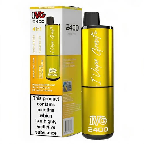 IVG 2400 Puffs 4 in 1 Prefilled Pod kit - Box of 5 Available in Menthol Mojito Flavor at Vapernest Wholesale
