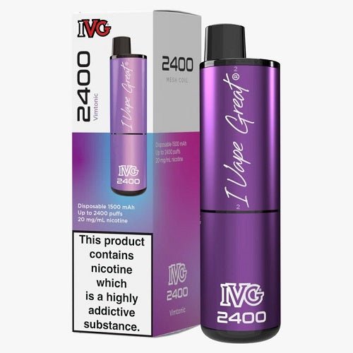 IVG 2400 Puffs 4 in 1 Prefilled Pod kit - Box of 5 Available in Vim Tonic Flavor at Vapernest Wholesale