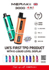 Merakii 3000 Puffs Disposable Vape 4 in 1 Pod System Kit Box of 5 - Ice Edition (4 in 1) - vapeukwholesale