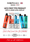 Merakii 3000 Puffs Disposable Vape 4 in 1 Pod System Kit Box of 5 - Ice Edition (4 in 1) - vapeukwholesale