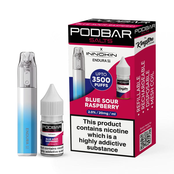 Podbar Salts + Innokin Endura S1 Pod Kit - Box of 5-10mg-vapeukwholesale