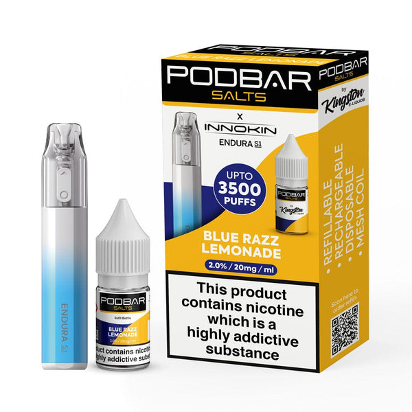Podbar Salts + Innokin Endura S1 Pod Kit - Box of 5-10mg-vapeukwholesale