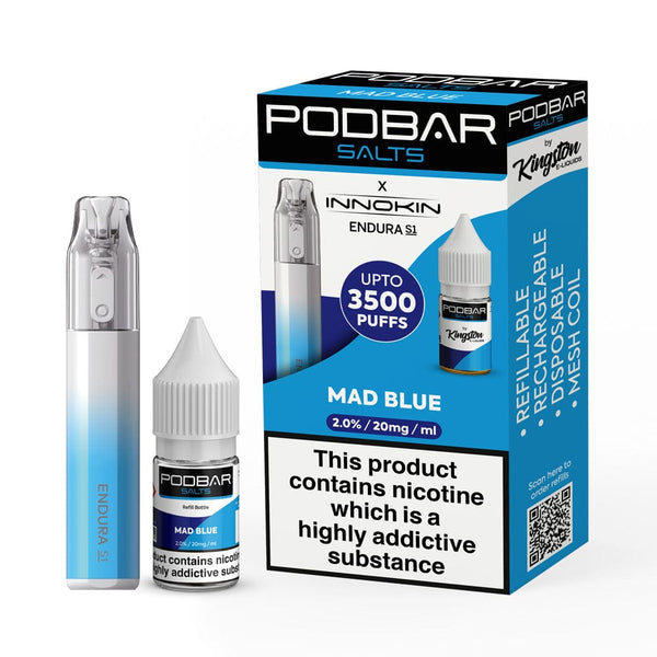 Podbar Salts + Innokin Endura S1 Pod Kit - Box of 5-10mg-vapeukwholesale