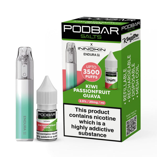 Podbar Salts + Innokin Endura S1 Pod Kit - Box of 5-10mg-vapeukwholesale