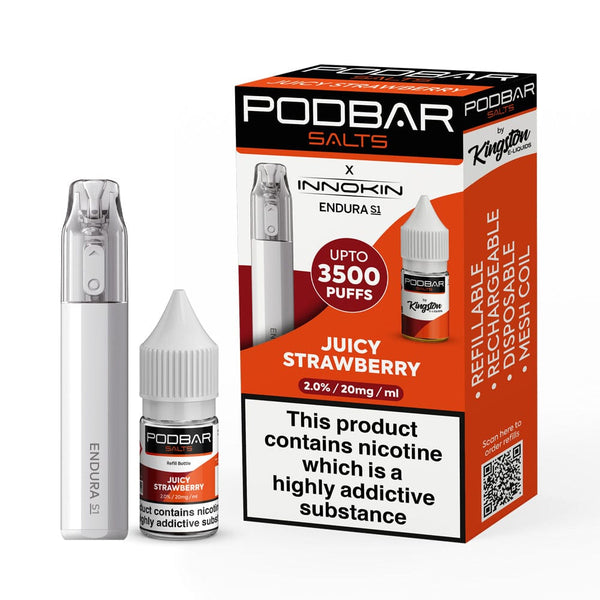 Podbar Salts + Innokin Endura S1 Pod Kit - Box of 5-10mg-vapeukwholesale