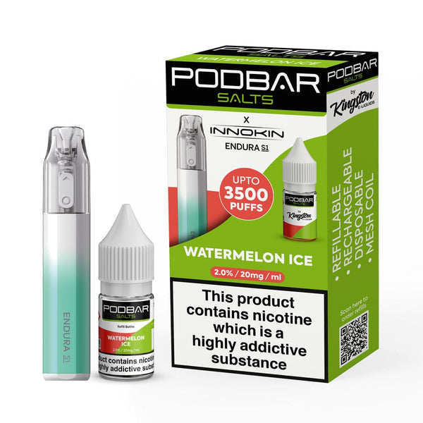 Podbar Salts + Innokin Endura S1 Pod Kit - Box of 5-10mg-vapeukwholesale