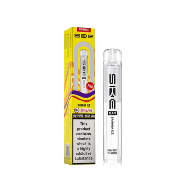 SKE Bar 600 Prefilled Pod box of 10 in Banana Ice at Vapernest Wholesale
