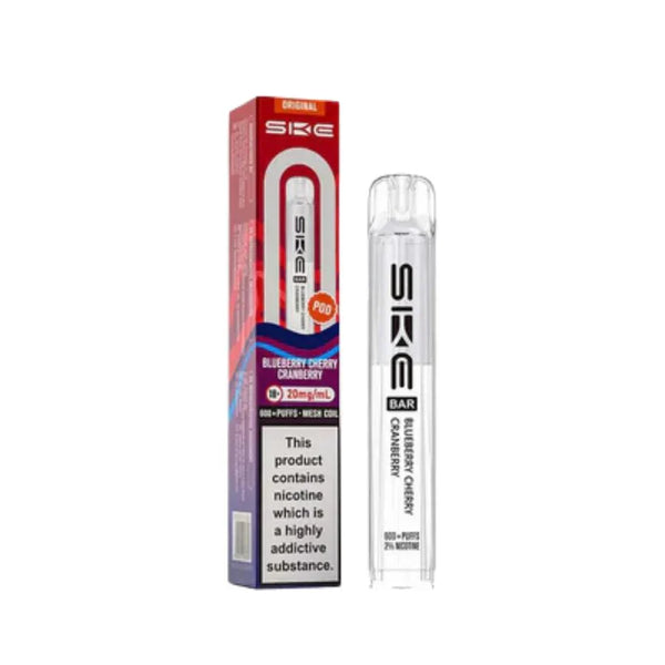 SKE Bar 600 Prefilled Pod box of 10 in Blueberry Cherry Cranberry at Vapernest Wholesale
